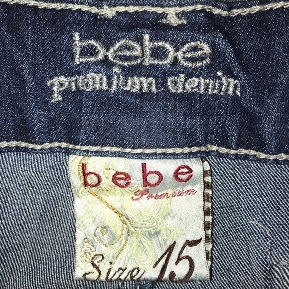 Bebe Premium Skinny Cut Crystal Jeans 15 - Picture 7 of 8